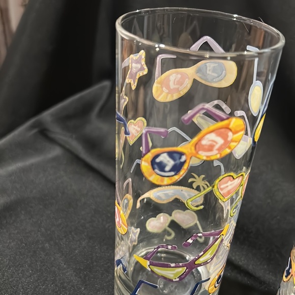 2 vintage Home Essentials ice tea/ Highball sunglasses (ocean crazy) glasses - Picture 4 of 5